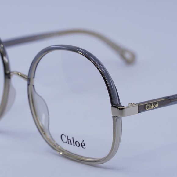 Chloe CH0032O 003 Eyeglasses Grey 55mm Round Frame - Picture 6 of 11